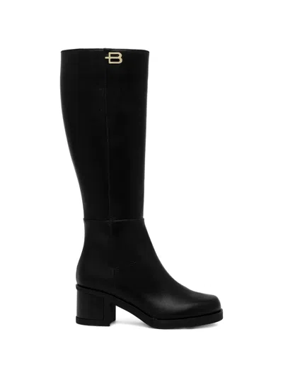 Baldinini Leather Knee-high Boots In Black