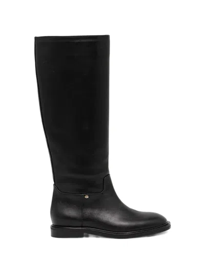 Baldinini Leather Knee-high Boots In Black