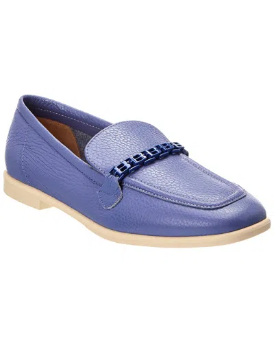 Baldinini Leather Loafer In Blue