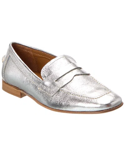 Baldinini Leather Loafer In Metallic