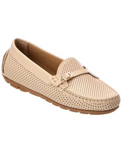 Baldinini Leather Loafer In Nude