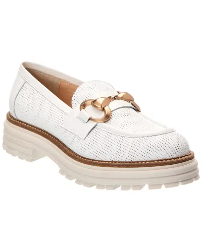 Baldinini Leather Loafer In White