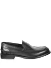 Baldinini Leather Loafers In Black