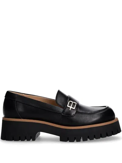 Baldinini Leather Loafers In Black