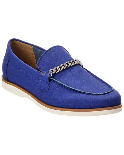 Baldinini Leather Moccasin In Blue