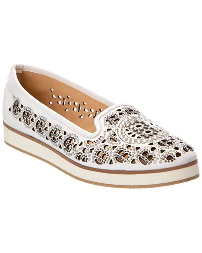 Baldinini Leather Moccasin In White