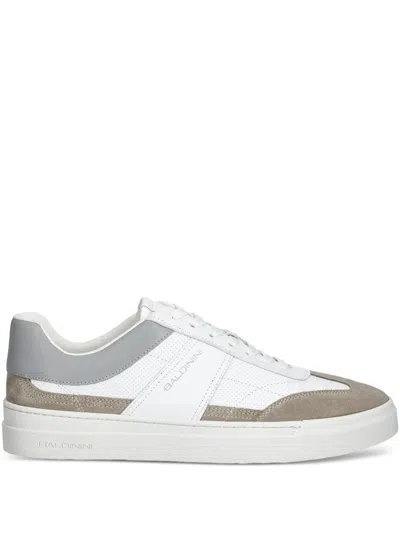 Baldinini Leather Panel Sneakers In White