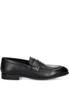 Baldinini Leather Penny Loafers In Black