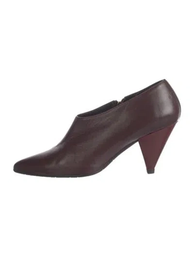 Pre-owned Baldinini Leather Pumps In Burgundy