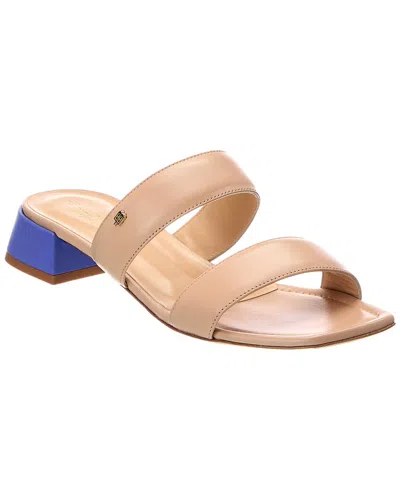 Baldinini Leather Sandal In Beige
