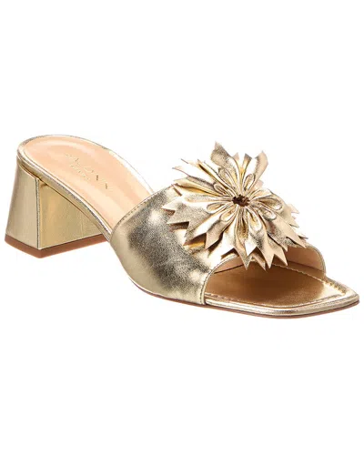 Baldinini Leather Sandal In Metallic
