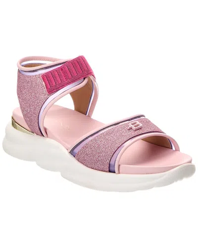 Baldinini Leather Sandal In Pink