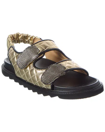 Baldinini Leather Sandal In Ptpt