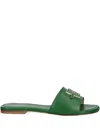 Baldinini Logo-plaque Sandals In Green