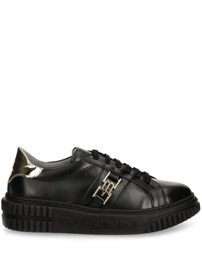 Baldinini Logo-plaque Sneakers In Black