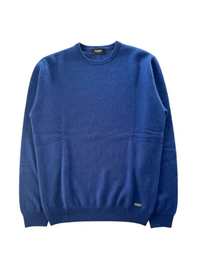 Baldinini Logo-plaque Cashmere Sweater In Blue