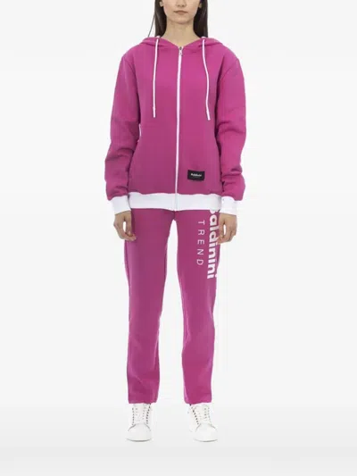 Baldinini Logo-print Zip-up Tracksuit In Pink