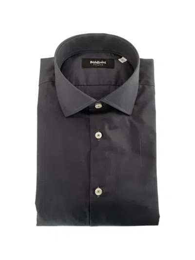 Baldinini Long-sleeve Cotton Shirt In Blue