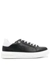 Baldinini Two-tone Low-top Sneakers In Black