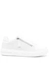 Baldinini Embossed-logo Lace-up Sneakers In White