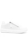 Baldinini Embossed-logo Lace-up Sneakers In White