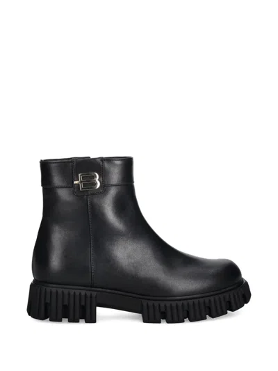 Baldinini Lug-sole Ankle Boots In Black