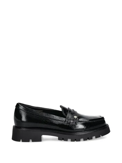 Baldinini Lug-sole Platform Penny Loafers In Black