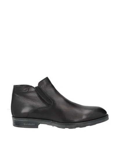 Baldinini Man Ankle Boots Black Size 10.5 Leather