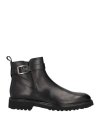 Baldinini Man Ankle Boots Black Size 8 Calfskin In Black