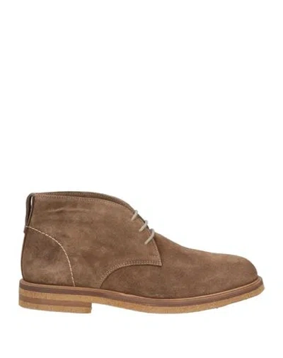 Baldinini Man Ankle Boots Brown Size 7 Leather