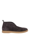 Baldinini Man Ankle Boots Dark Brown Size 7 Leather In Brown