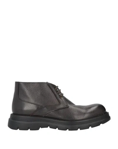 Baldinini Man Ankle Boots Dark Brown Size 13 Soft Leather