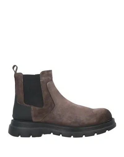Baldinini Man Ankle Boots Dark Brown Size 13 Soft Leather