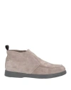 Baldinini Man Ankle Boots Grey Size 7.5 Leather In Brown