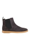 Baldinini Man Ankle Boots Lead Size 7 Leather In Grey