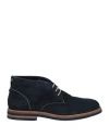 Baldinini Man Ankle Boots Midnight Blue Size 7 Leather