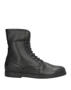 Baldinini Man Boot Black Size 9 Leather In Black