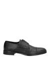 Baldinini Man Lace-up Shoes Black Size 12 Leather