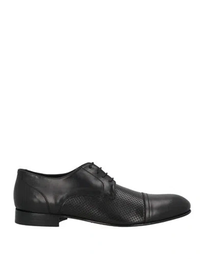 Baldinini Man Lace-up Shoes Black Size 7 Calfskin