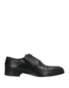 Baldinini Man Lace-up Shoes Black Size 13 Leather In Black