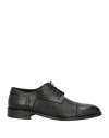 Baldinini Man Lace-up Shoes Black Size 9 Calfskin