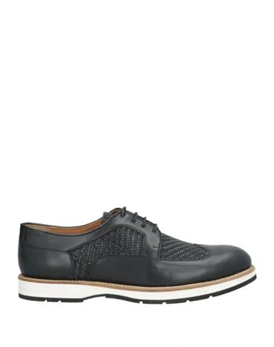 Baldinini Man Lace-up Shoes Black Size 8 Calfskin