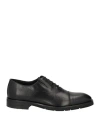 Baldinini Man Lace-up Shoes Black Size 9 Calfskin In Black