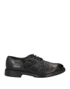 Baldinini Man Lace-up Shoes Black Size 9 Leather In Black