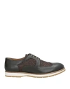 Baldinini Man Lace-up Shoes Dark Brown Size 7 Calfskin