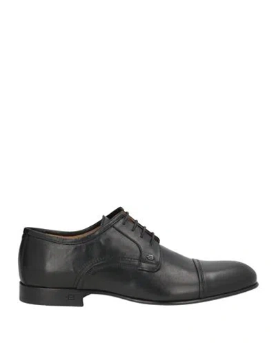 Baldinini Man Lace-up Shoes Black Size 10 Calfskin
