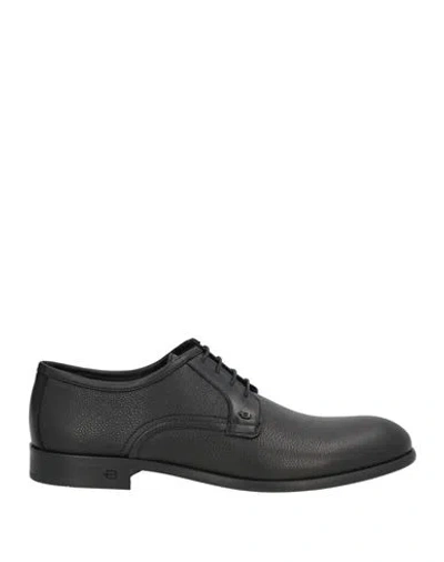 Baldinini Man Lace-up Shoes Black Size 10 Calfskin