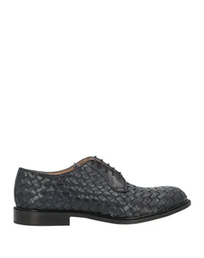 Baldinini Man Lace-up Shoes Black Size 6 Leather