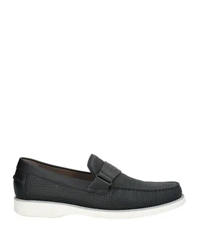 Baldinini Man Loafers Black Size 13 Leather In Black