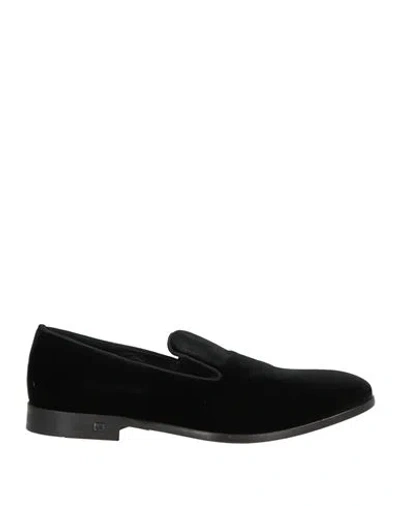 Baldinini Man Loafers Black Size 13 Leather